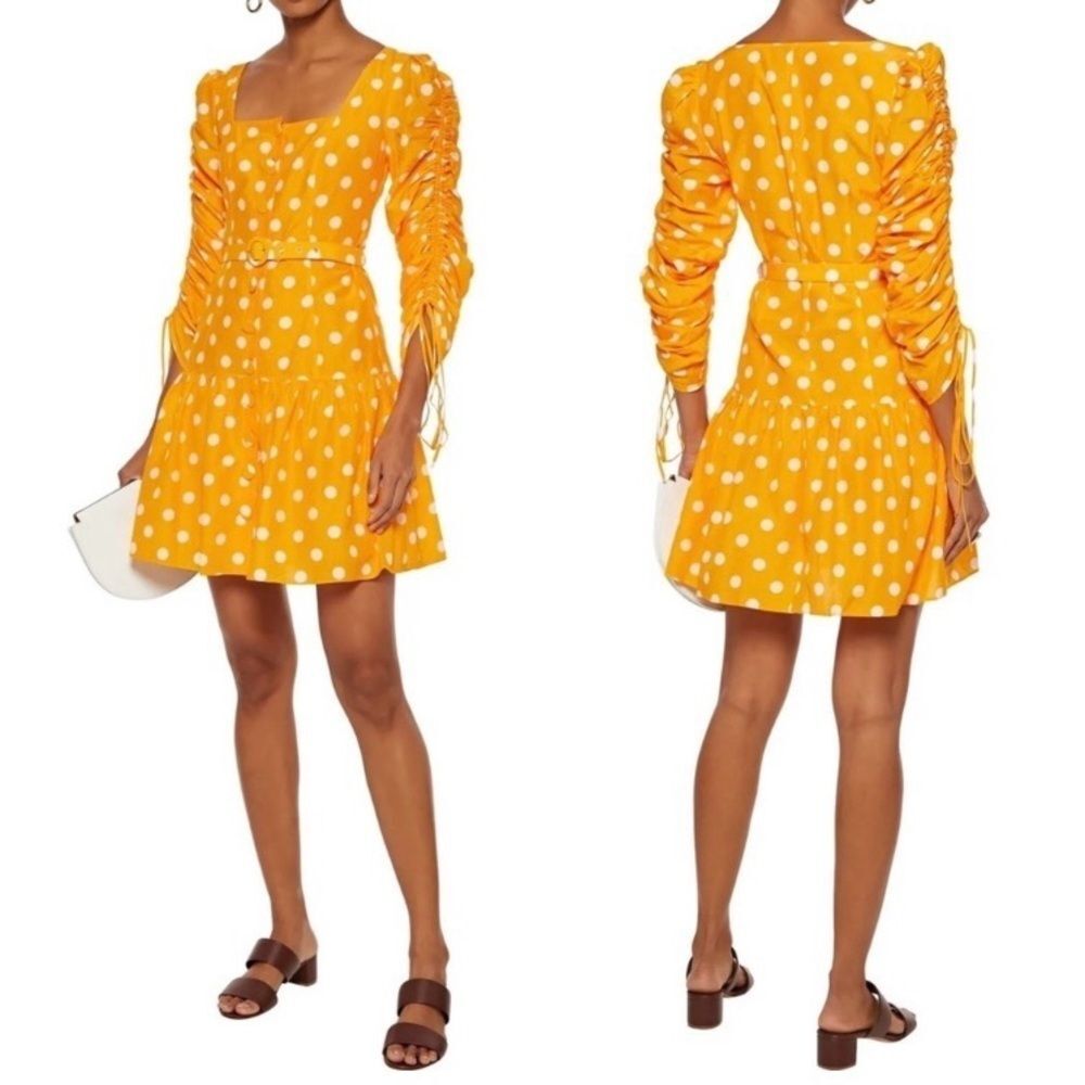 Revolve Nicholas Ruched Sleeve Button Front Dress… - image 3